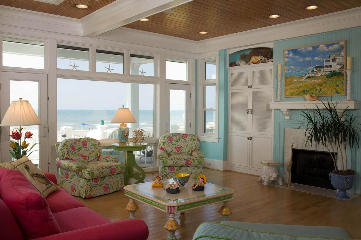 atlantic beach custom home living room