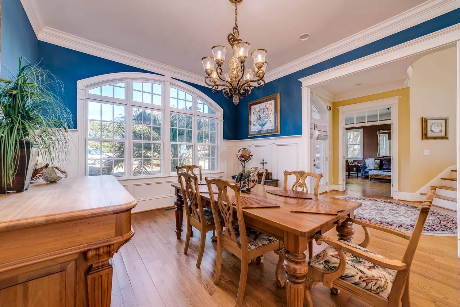 Brick Gables Custom Home Design North Carolina NC dining room