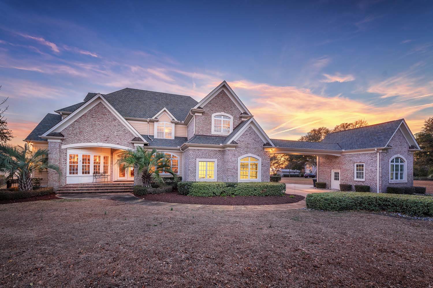 Brick Gables Custom Home Design North Carolina NC exterior