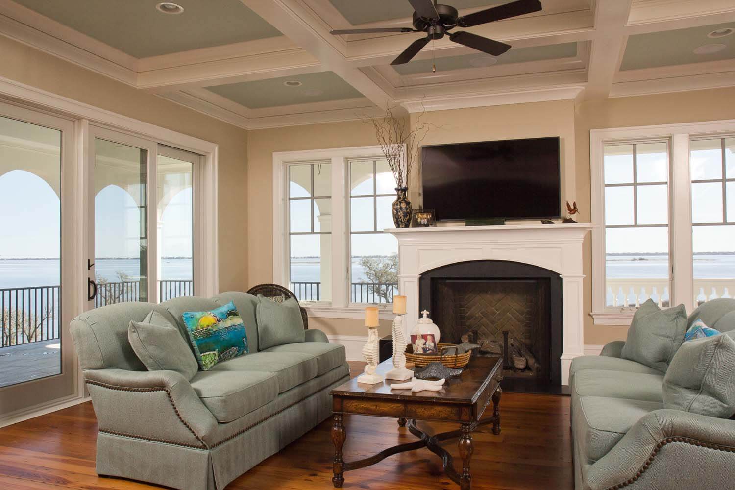 Charlestonian Custom home design NC staircase