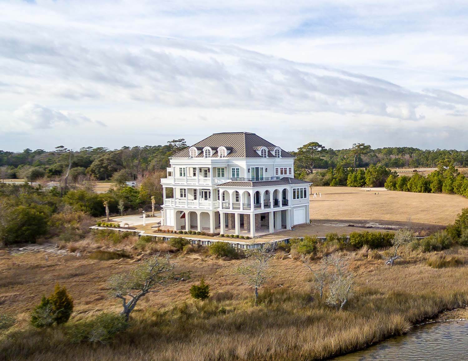 Charlestonian Custom home design NC exterior