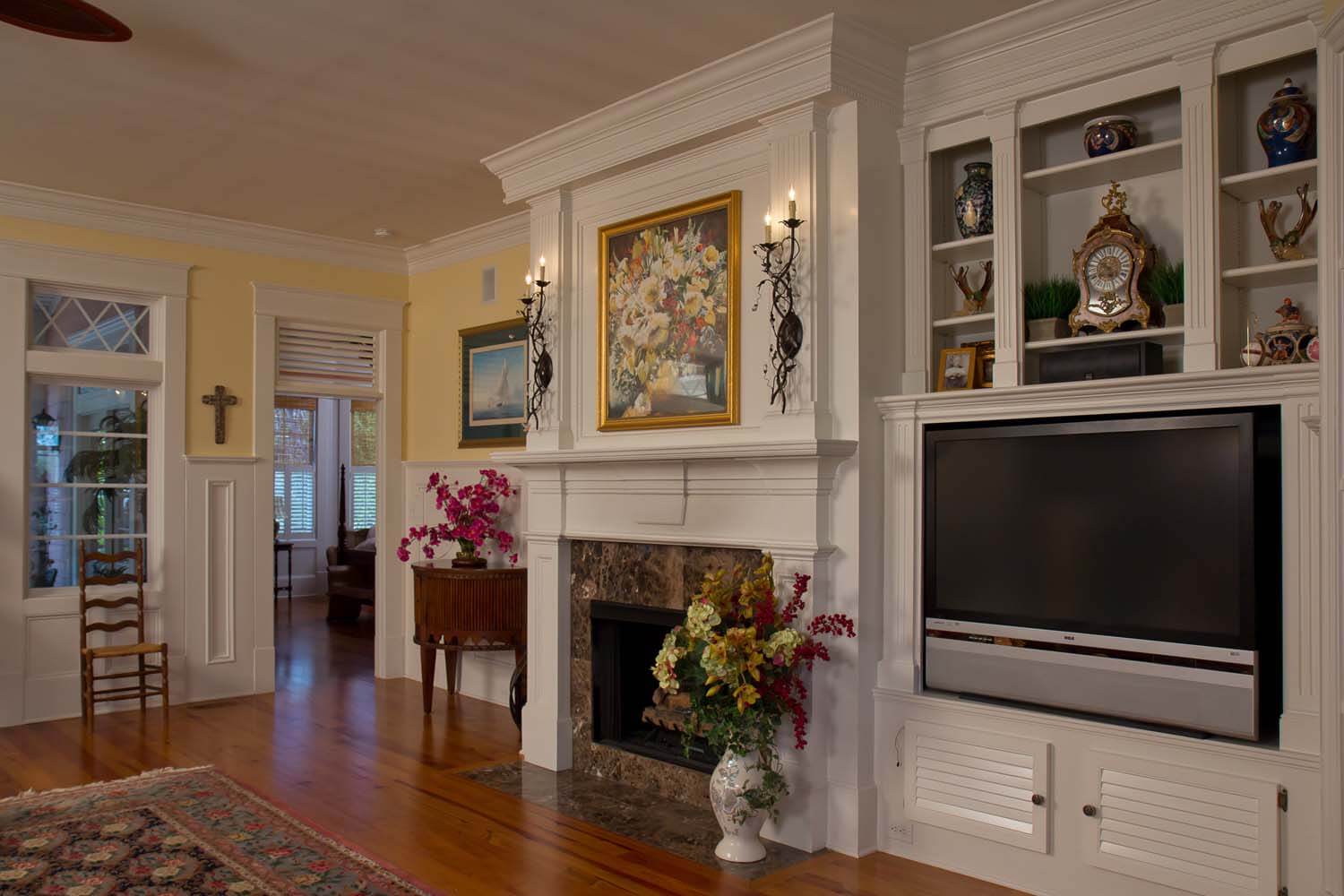 Atlantic Beach Custom cottage home design living room