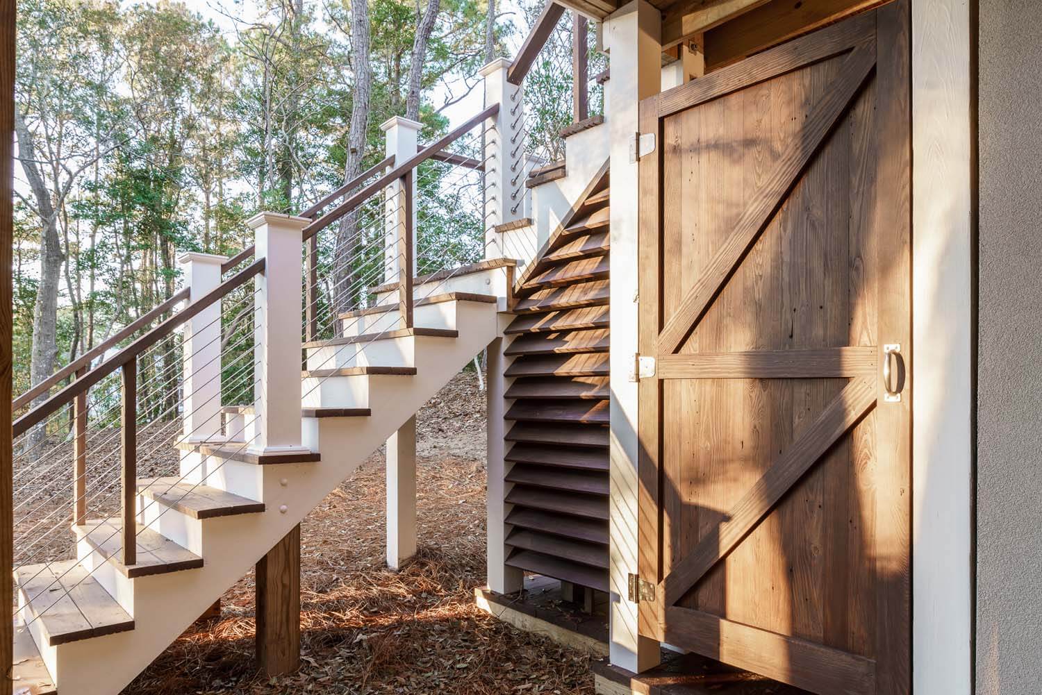 Pine Knoll Shores custom home design staircase
