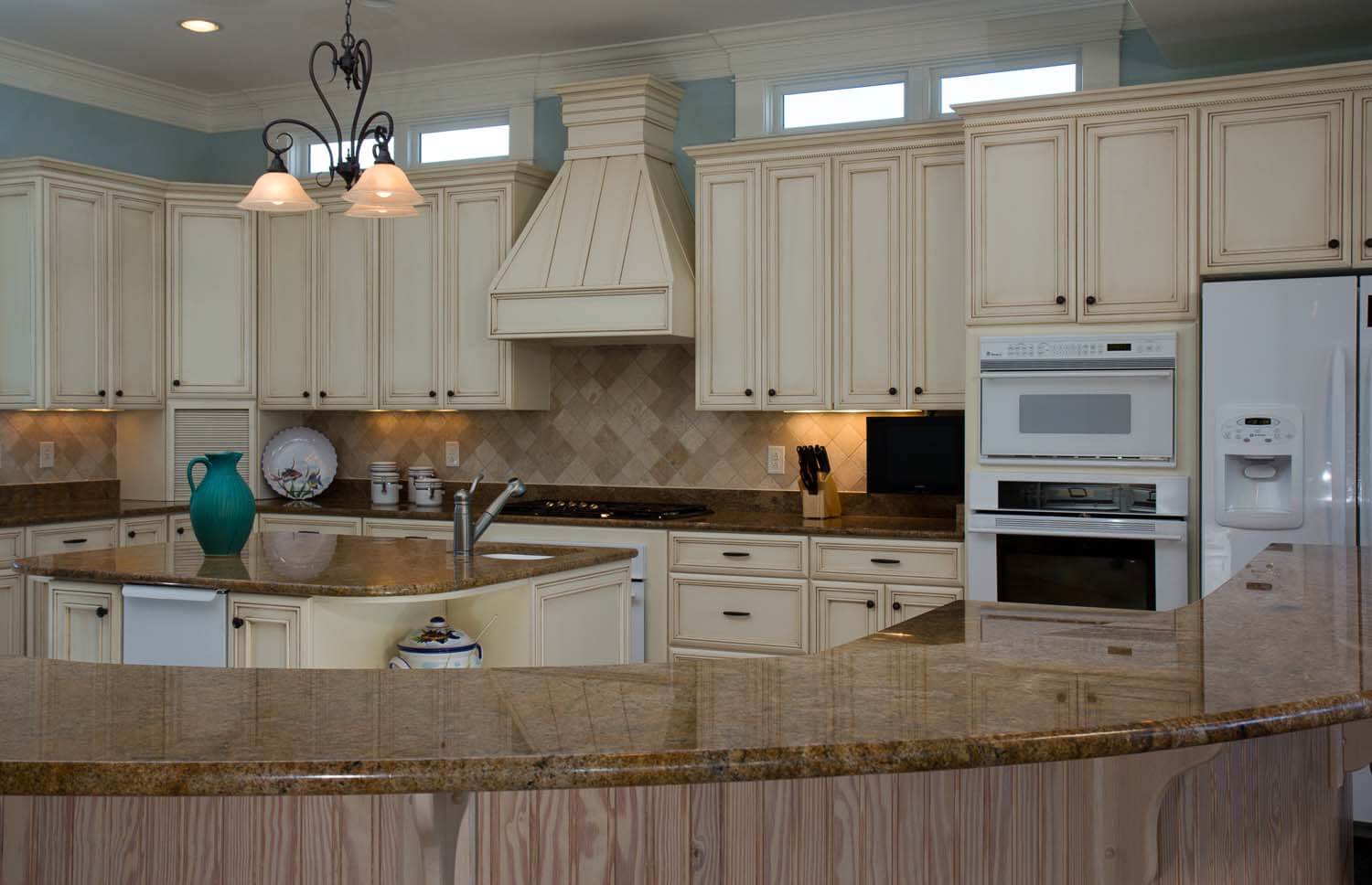 Emerald Isle beach house custom design kitchen